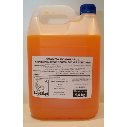 Granita syrup - orange flavor