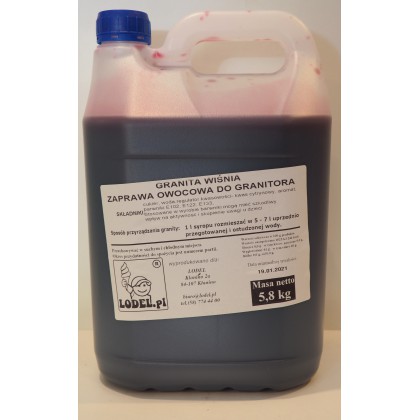 Granita syrup - cherry flavor