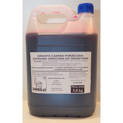 Granita syrup - blackcurrant flavor